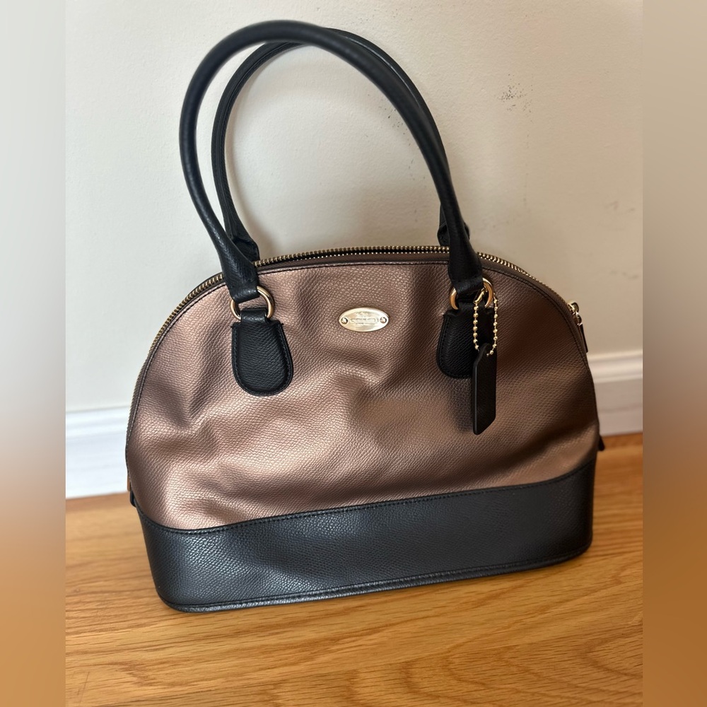 Coach Bronze and Black Handbag